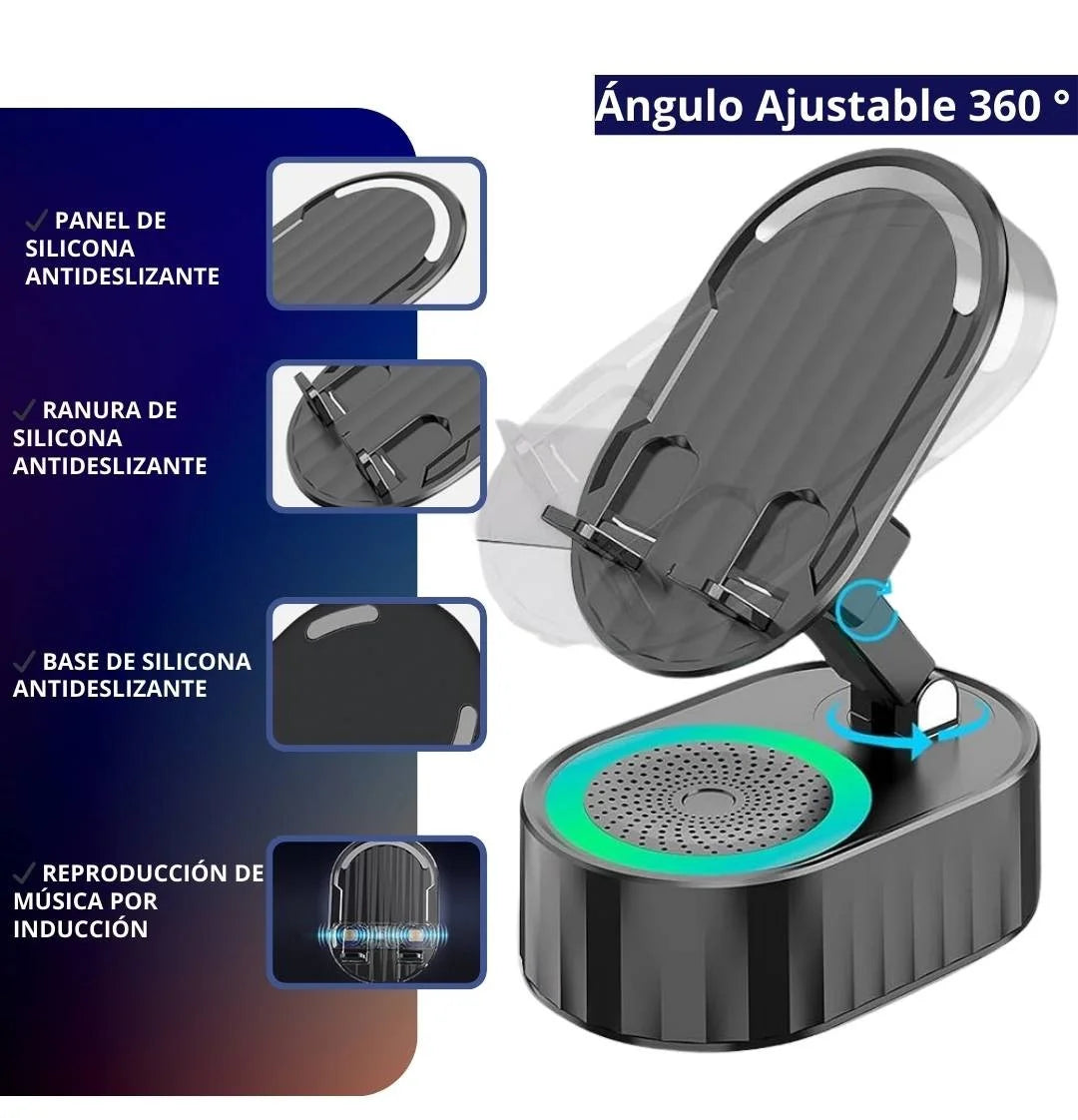 SOPORTE PARA CELULAR CON PARLANTE