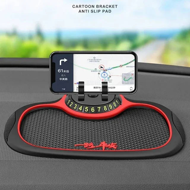 Organizador de Auto 4 en 1 Antideslizante con Soporte para Celular 360°